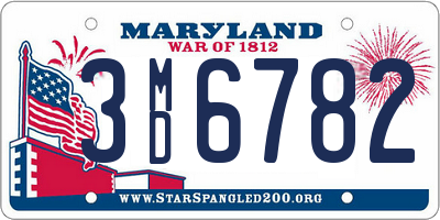 MD license plate 3MD6782