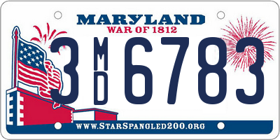 MD license plate 3MD6783