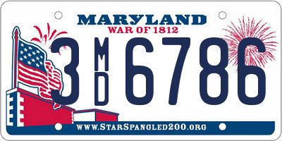 MD license plate 3MD6786