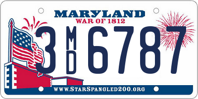 MD license plate 3MD6787