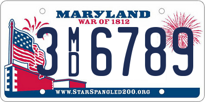 MD license plate 3MD6789