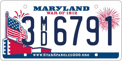 MD license plate 3MD6791