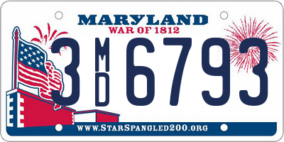 MD license plate 3MD6793