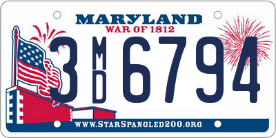 MD license plate 3MD6794