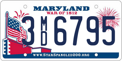 MD license plate 3MD6795