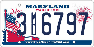 MD license plate 3MD6797