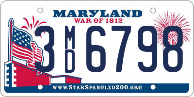 MD license plate 3MD6798