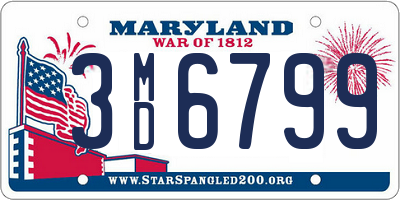 MD license plate 3MD6799