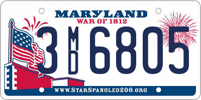 MD license plate 3MD6805