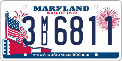 MD license plate 3MD6811