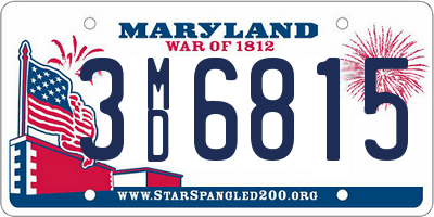 MD license plate 3MD6815