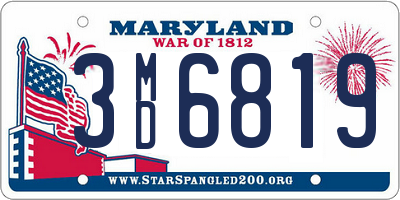 MD license plate 3MD6819