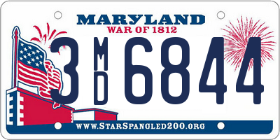 MD license plate 3MD6844