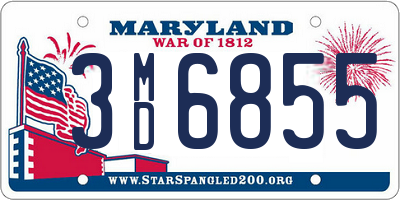 MD license plate 3MD6855