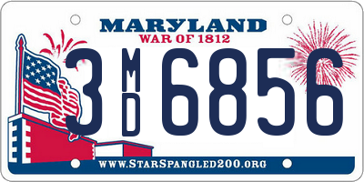 MD license plate 3MD6856