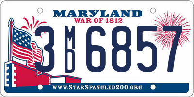 MD license plate 3MD6857