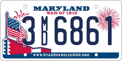 MD license plate 3MD6861