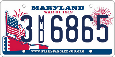 MD license plate 3MD6865