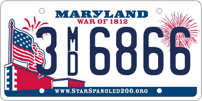 MD license plate 3MD6866