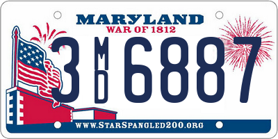 MD license plate 3MD6887