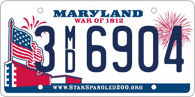 MD license plate 3MD6904