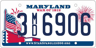 MD license plate 3MD6906