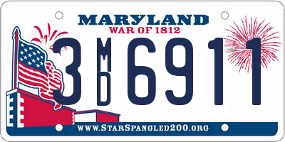 MD license plate 3MD6911