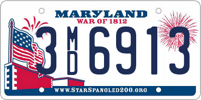 MD license plate 3MD6913