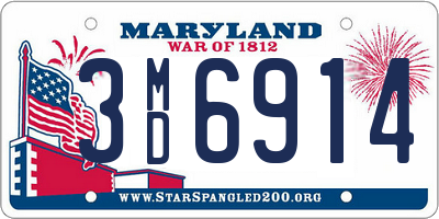 MD license plate 3MD6914