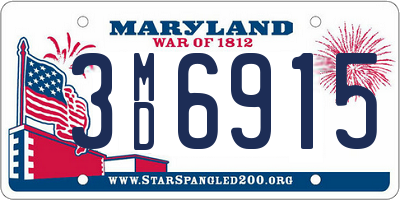 MD license plate 3MD6915