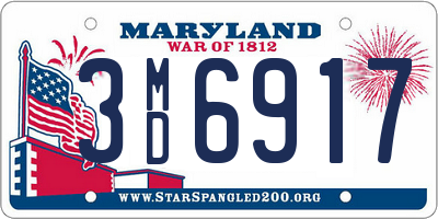 MD license plate 3MD6917