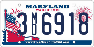 MD license plate 3MD6918