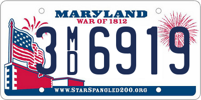 MD license plate 3MD6919