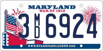 MD license plate 3MD6924