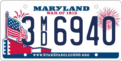 MD license plate 3MD6940