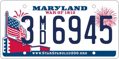 MD license plate 3MD6945