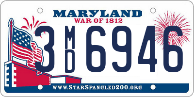 MD license plate 3MD6946