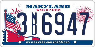 MD license plate 3MD6947