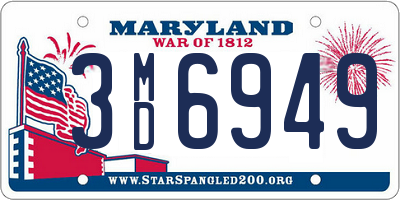 MD license plate 3MD6949