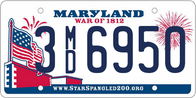 MD license plate 3MD6950