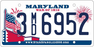 MD license plate 3MD6952