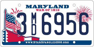 MD license plate 3MD6956