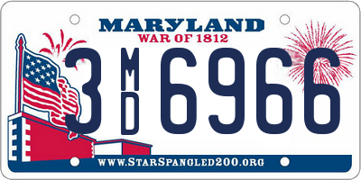 MD license plate 3MD6966