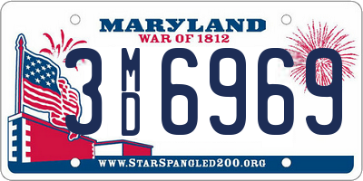 MD license plate 3MD6969