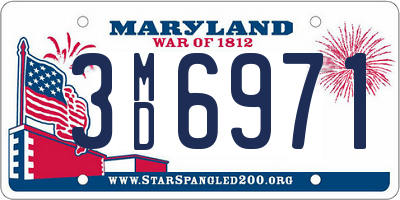 MD license plate 3MD6971