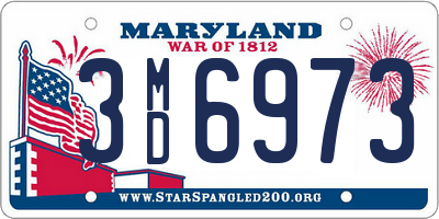 MD license plate 3MD6973