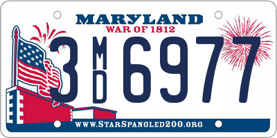 MD license plate 3MD6977