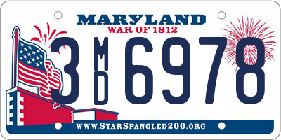 MD license plate 3MD6978