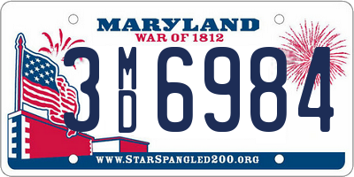 MD license plate 3MD6984