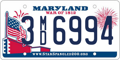 MD license plate 3MD6994